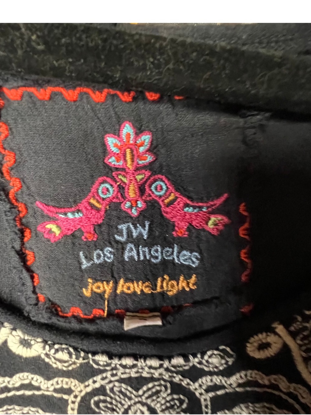 Johnny Was Black Embroidered Knit Dress size L - Picture 3 of 6